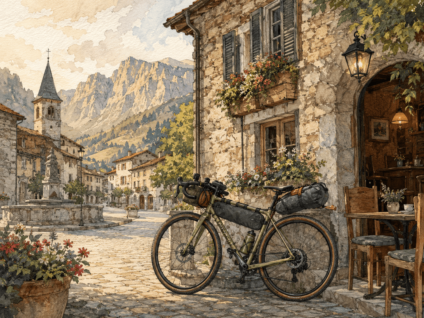 Credit card bike touring packing template in Packtrail