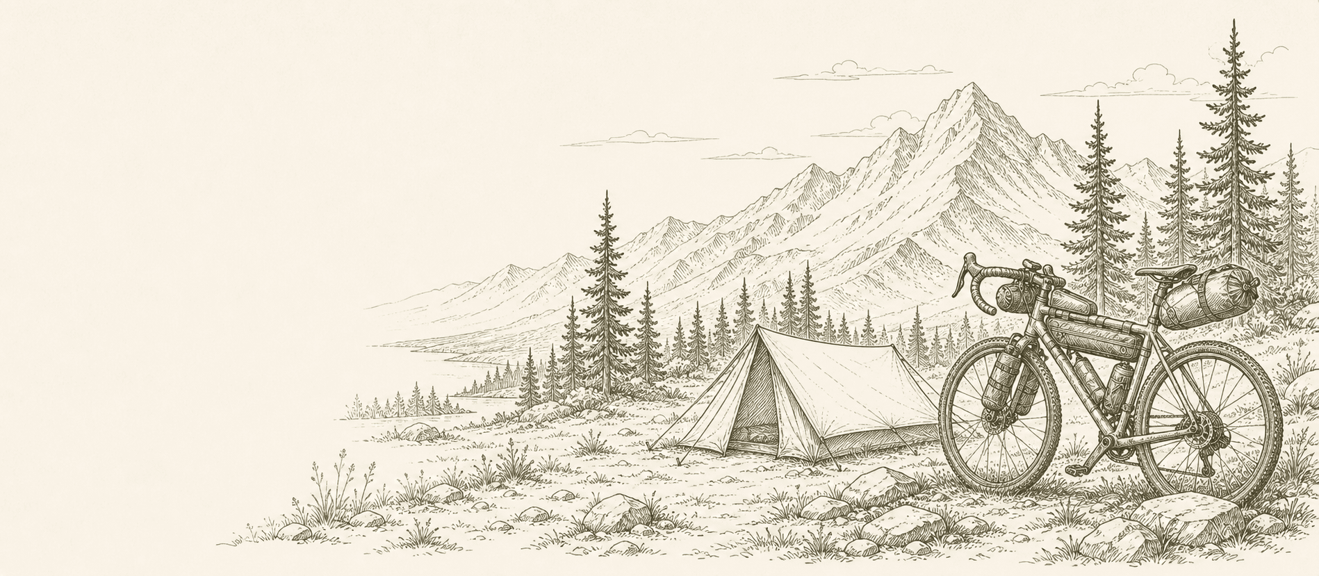 Packtrail bikepacking planner overview with bags, gear, and trip preparation