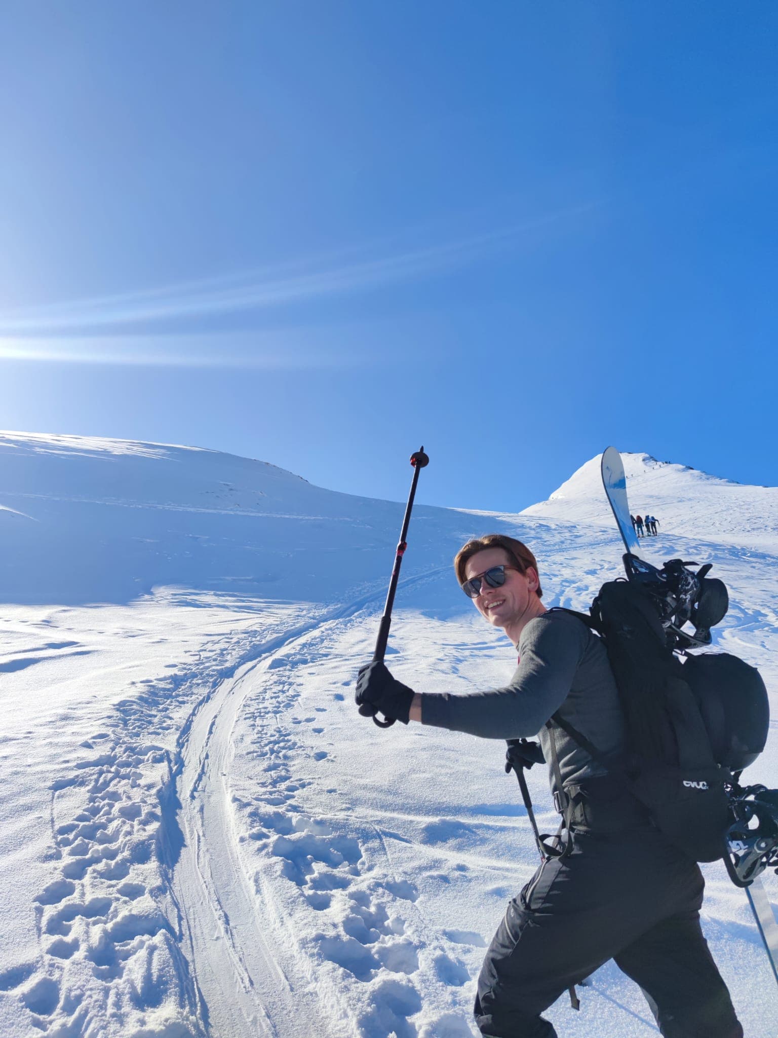 Silvio Thomi auf einer winterlichen Splitboardtour